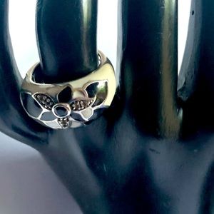 Vintage Beautiful Sterling EMA Dome Ring Sz 7